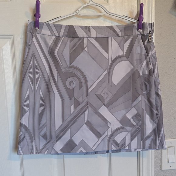 Ralph Lauren Pants - POLO GOLF skOrt | Grey ART DECO Print | 10 | EUC | Ralph Lauren | Quick Dry